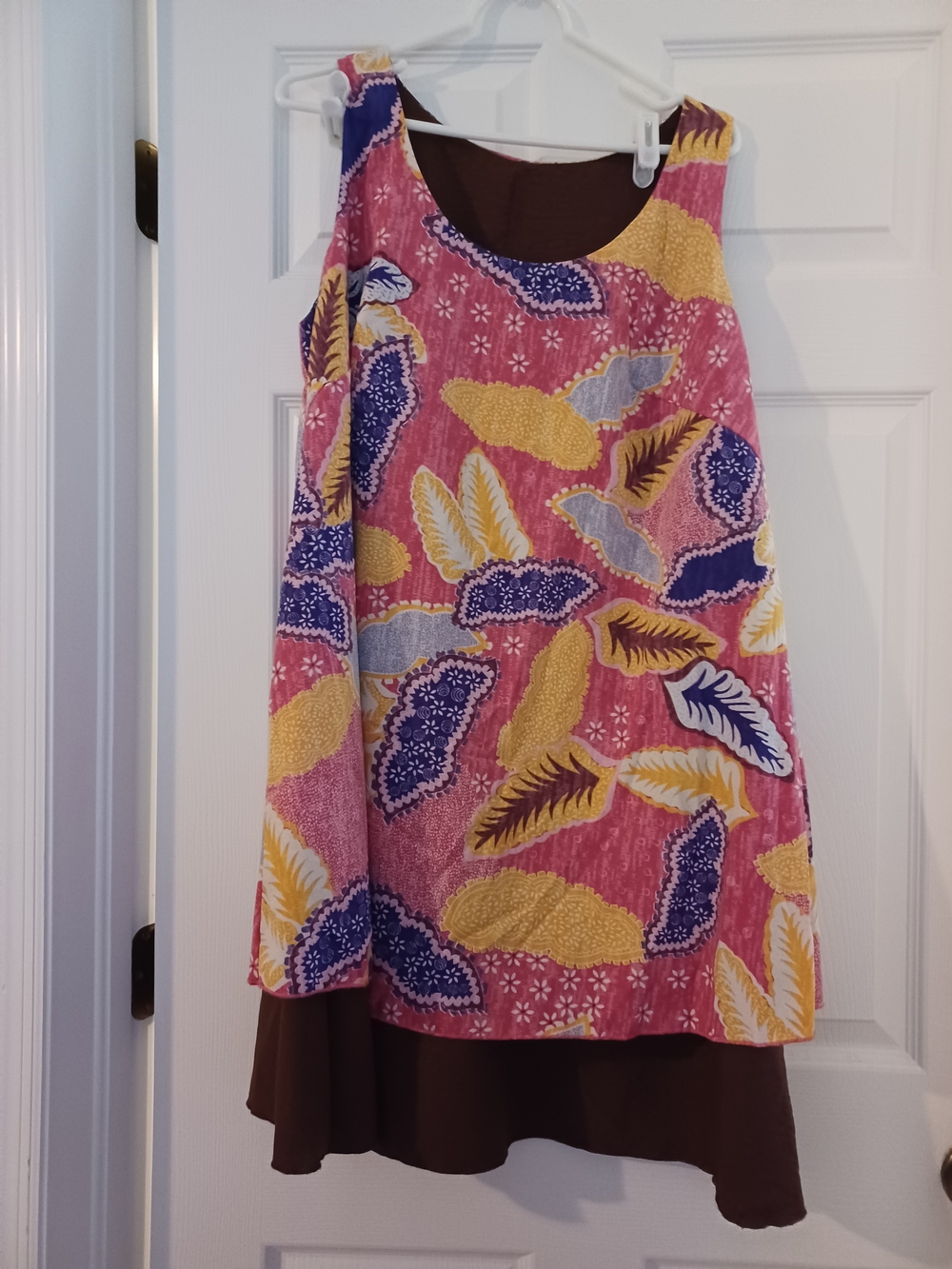Emery Rose Womens Size 1X Colorful Floral A-Line Tank Dress